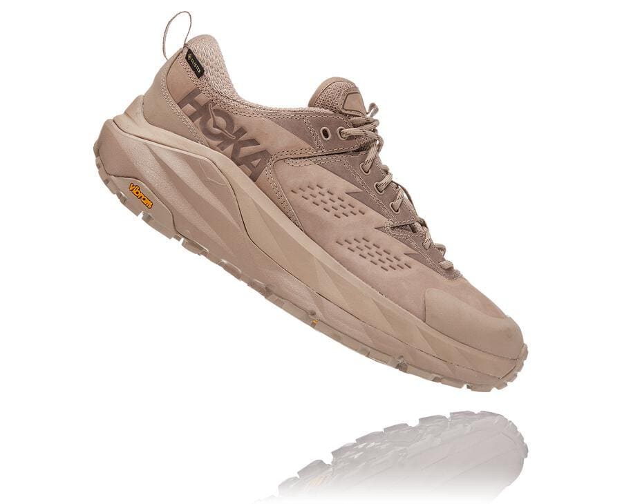 Tenis Trail Hoka One One Feminino Bege - Kaha Baixo Gore-Tex - 697-PRUOZN